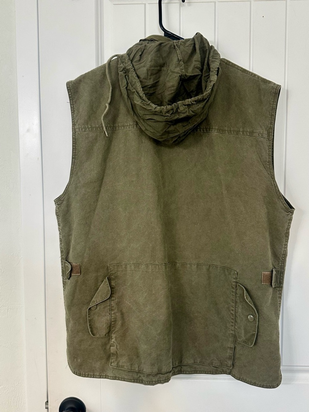 Vintage-Banana Republic  Olive Hooded Utility Vest - Women - Picture 6 of 9